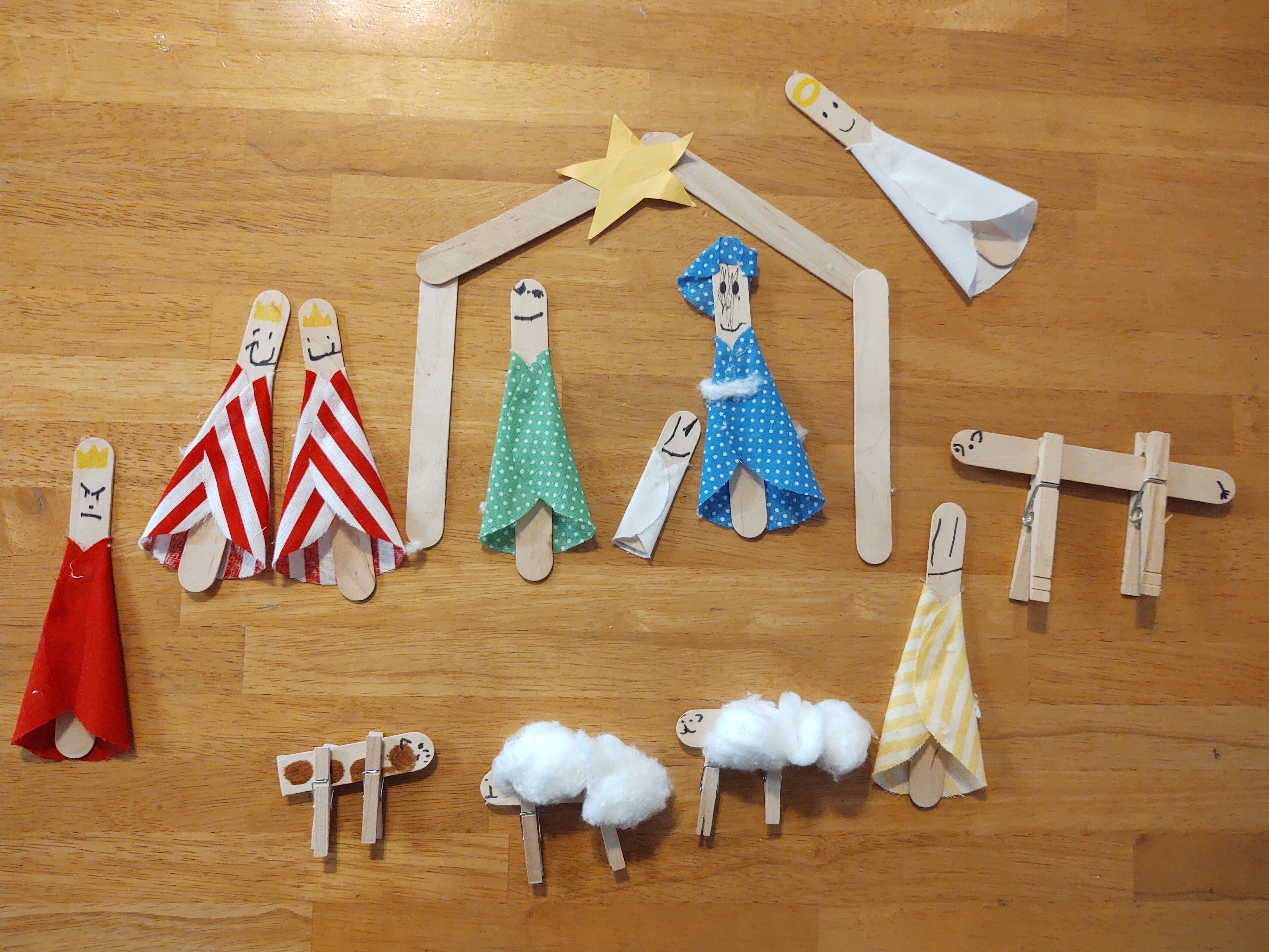 popsicle manger scene for toddler and preschool play